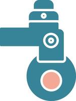 Caster Glyph Two Color Icon vector