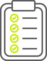 Checklist Line Two Color Icon vector