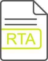 RTA File Format Line Two Color Icon vector