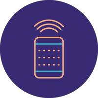 Remote Control Line Two Color Circle Icon vector