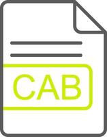 CAB File Format Line Two Color Icon vector