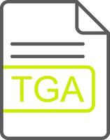 TGA File Format Line Two Color Icon vector