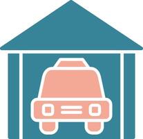 Garage Glyph Two Color Icon vector