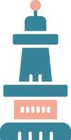 Monument Glyph Two Color Icon vector