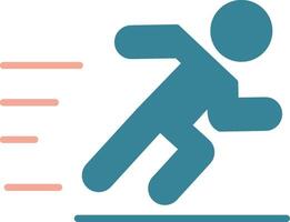 Jogging Glyph Two Color Icon vector