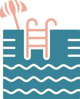 Swimming Pool Glyph Two Color Icon vector