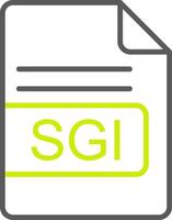 SGI File Format Line Two Color Icon vector