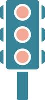 Traffic Lights Glyph Two Color Icon vector