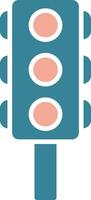 Traffic Lights Glyph Two Color Icon vector