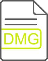 DMG File Format Line Two Color Icon vector