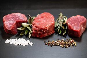 beef Steak fillet with herbs and spices photo