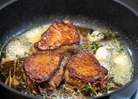 beef Steak fillet with herbs and spices photo