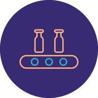 Assembly Line Two Color Circle Line Two Color Circle Icon vector