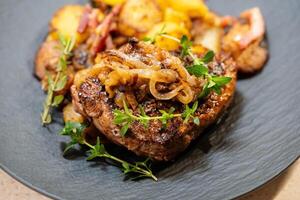 beef Steak fillet with herbs and spices photo
