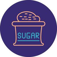 Sugar Line Two Color Circle Icon vector