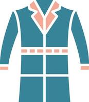 abrigo glifo icono de dos colores vector
