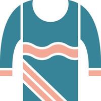 suéter glifo icono de dos colores vector