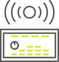 Sound System Line Two Color Icon vector