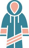 Raincoat Glyph Two Color Icon vector