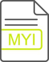 MYI File Format Line Two Color Icon vector