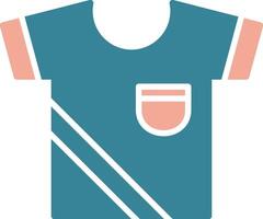 camiseta glifo icono de dos colores vector