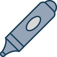 Marker Line Filled Grey Icon vector