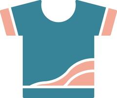 camiseta glifo icono de dos colores vector