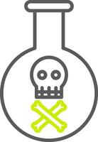 Poison Line Two Color Icon vector