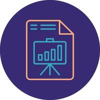 Presentation Line Two Color Circle Icon vector
