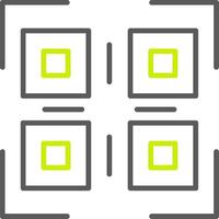 Qr Code Line Two Color Icon vector