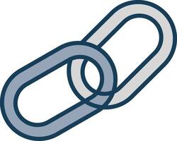 Chain Line Filled Grey Icon vector