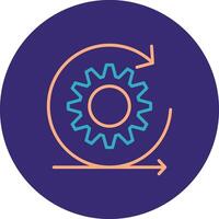 Scrum Line Two Color Circle Icon vector