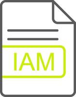 IAM File Format Line Two Color Icon vector