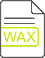 WAX File Format Line Two Color Icon vector