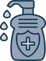 Lotion Line Filled Grey Icon vector