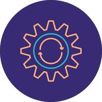Repeat Line Two Color Circle Icon vector