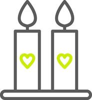 Candles Line Two Color Icon vector