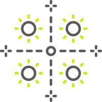 Firework Line Two Color Icon vector