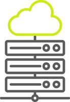 Hosting Server Line Two Color Icon vector