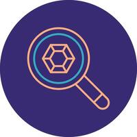 Research Line Two Color Circle Icon vector