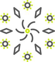 Firework Line Two Color Icon vector