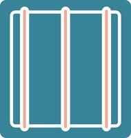 Jail Glyph Two Color Icon vector