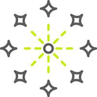Firework Line Two Color Icon vector