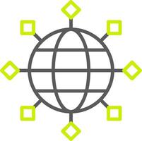 Internet Line Two Color Icon vector