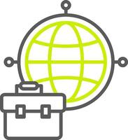 International Business Line Two Color Icon vector