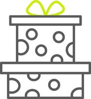 Gift Line Two Color Icon vector