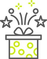 Gift Line Two Color Icon vector