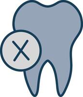 Dentist Line Filled Grey Icon vector