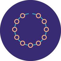 Bracelet Line Two Color Circle Icon vector