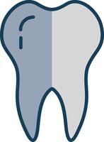 Dental Line Filled Grey Icon vector